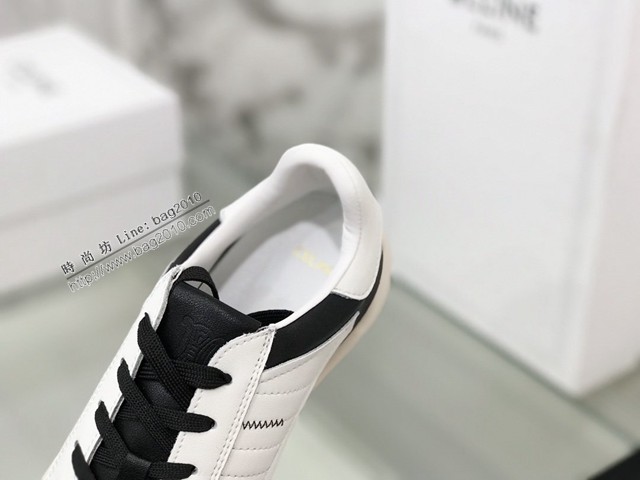 Celine專櫃女鞋 賽琳2022貝殼頭堪比阿迪還香的帆布鞋 平底小白鞋 dx3496